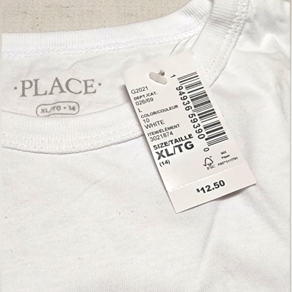 The Children's Place Americana Dino Graphic Tee  XL (14) - New With Tags - Picture 3 of 6